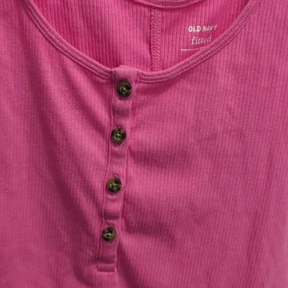 Old Navy Pink Fitted Tank Top - Picture 2 of 4